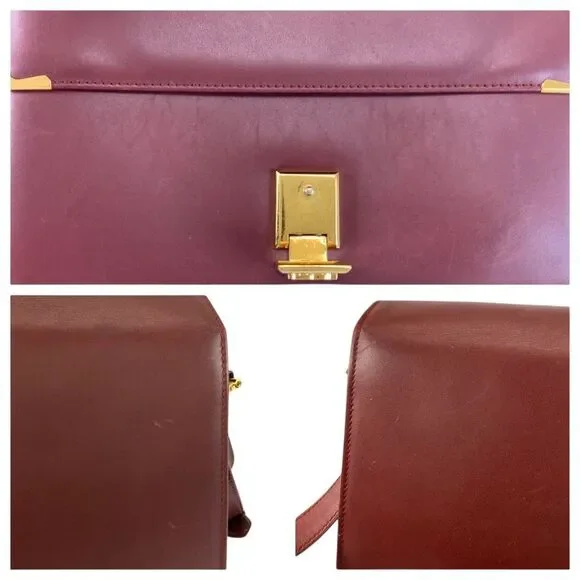 Cartier Vintage Must Line Leather Shoulder Bag - Picture 6 of 10